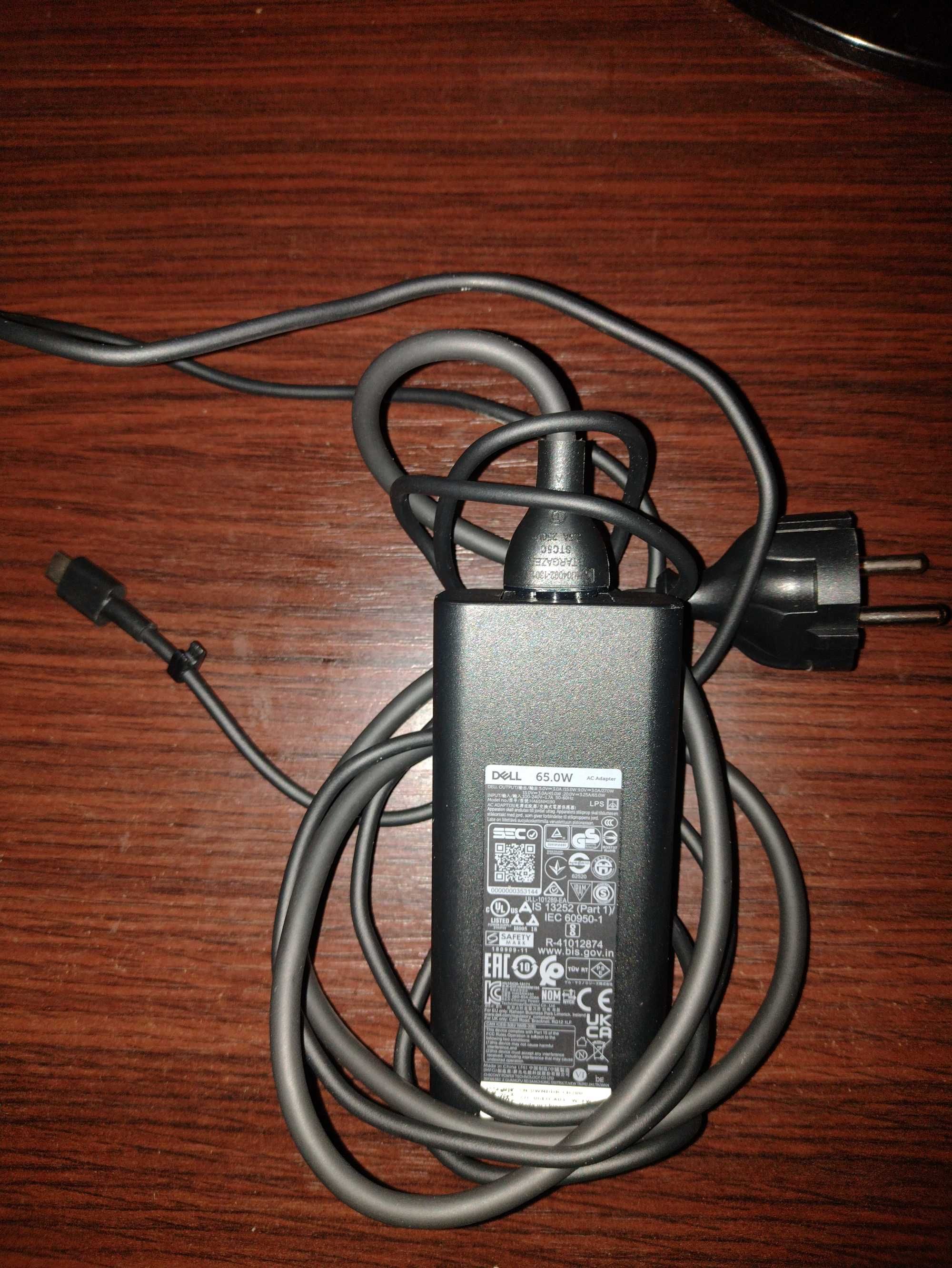 Oryginalna ładowarka do laptopa DEL 65W zasilacz wtyk usbc