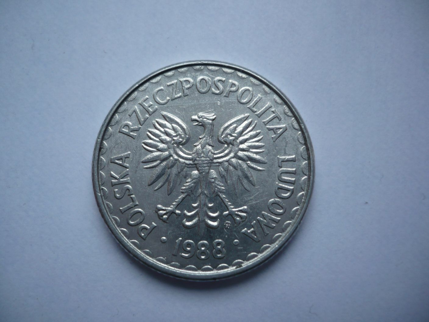 Moneta PRL - 1 zł z 1988r, mennicza