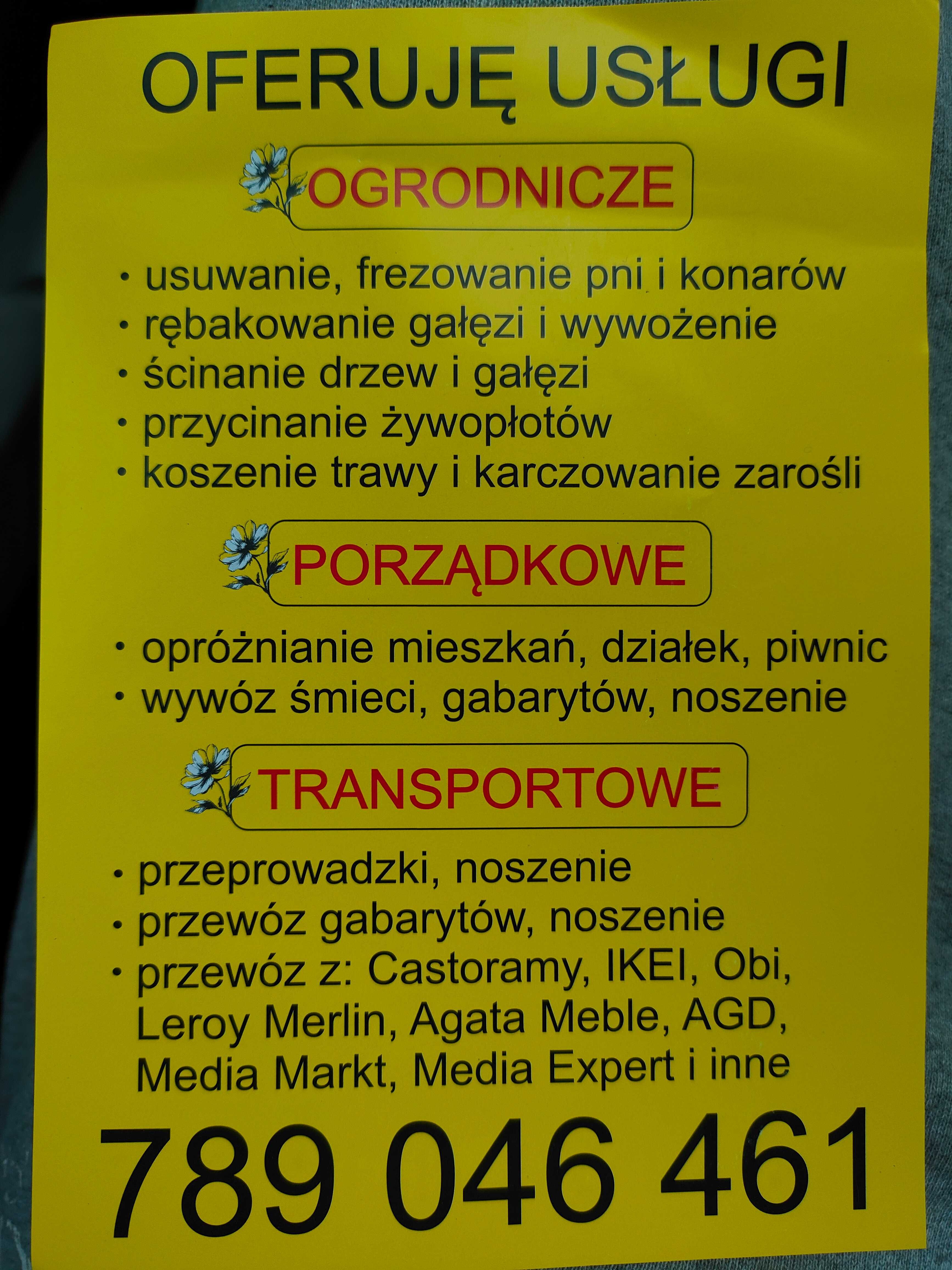 Koszenie trawników zarośli karczowanie wycinka ścinanie porządkowanie