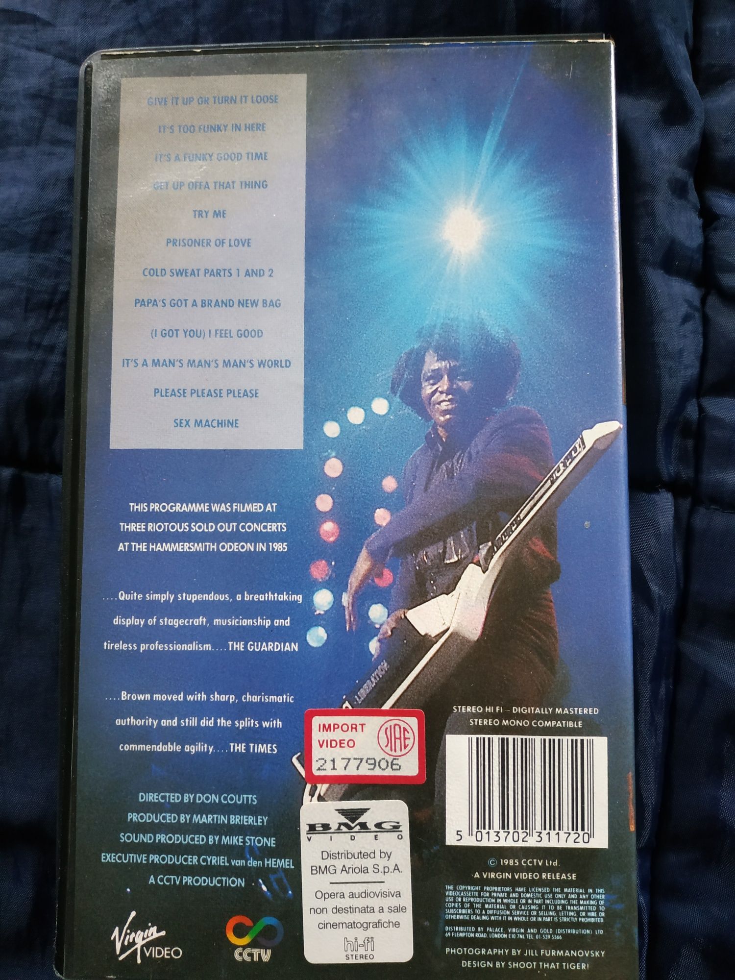 James Brown live VHS