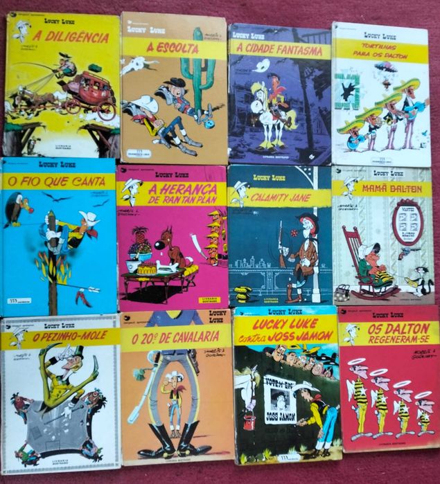 BD Lucky Luke Capa Dura 12 livros