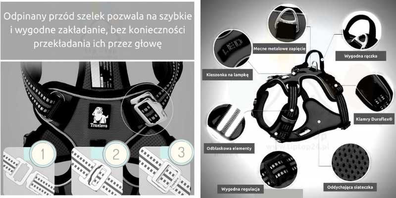 SZELKI DLA PSA TRUELOVE front line premium odblaskowe xs s m l xl