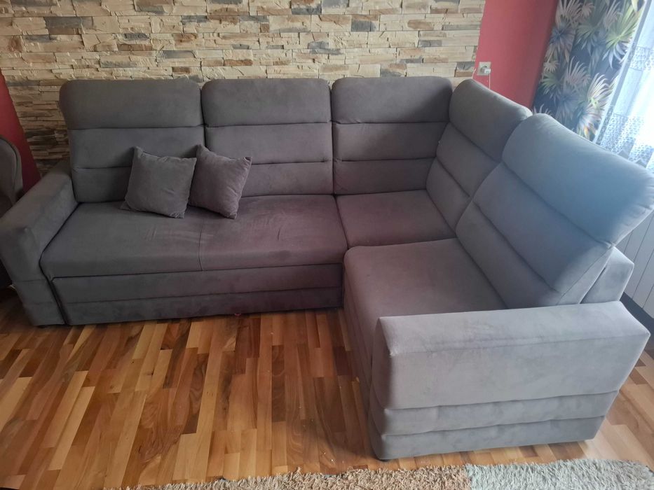 Sofa/Kanapa narożnik wypoczynek stan b.dobry+pufa