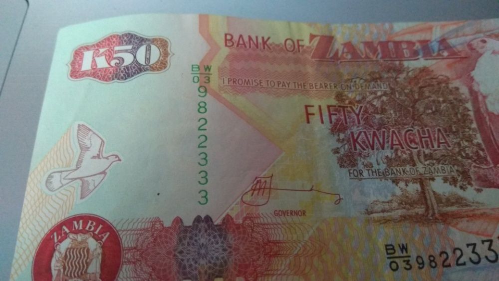 Banknoty Zambii Stan Kolekcjonerski Kwacha 50 2 sztuk okazja!