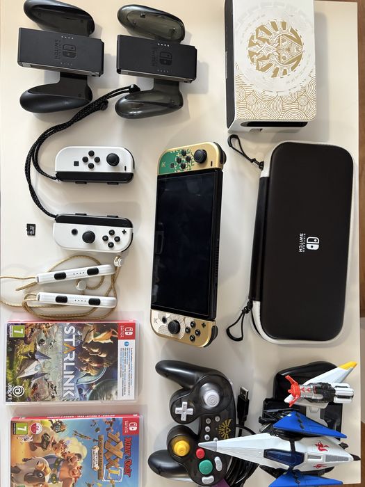 Super bogaty zestaw nintendo switch oled zelda edition