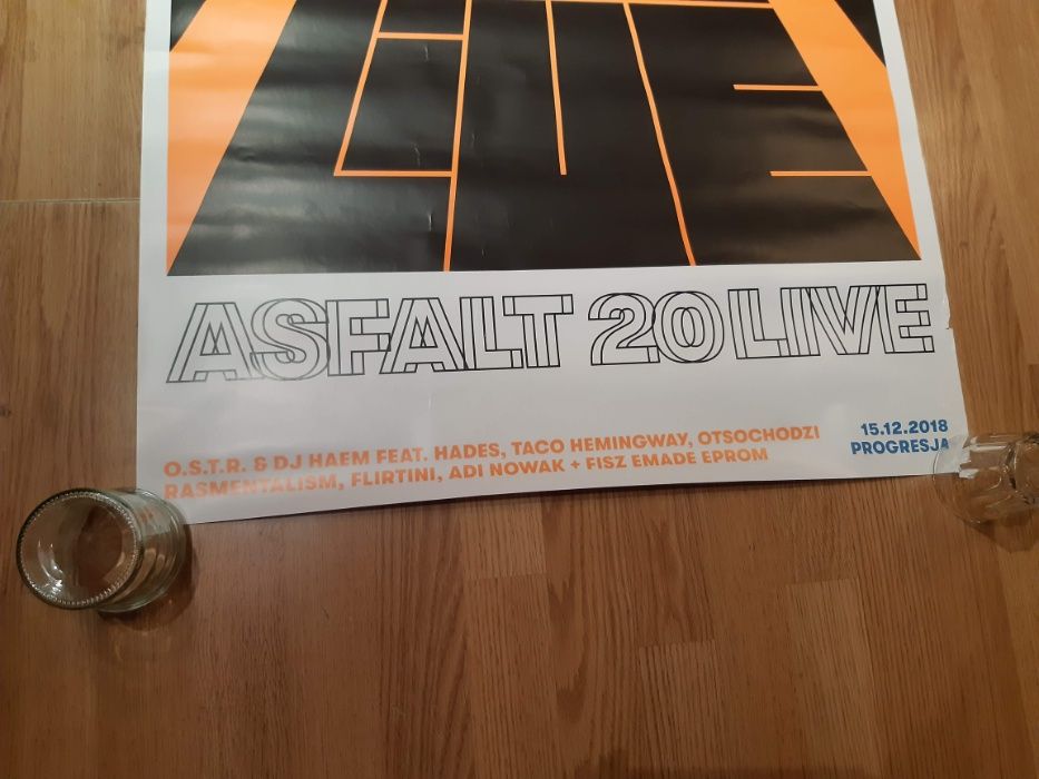 Oryginalny plakat z koncertu rocznicy 20-LECIE ASFALT RECORDS. Rarytas