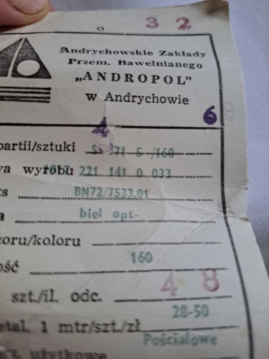 Kupony materialu poscielowego 100% bawelna