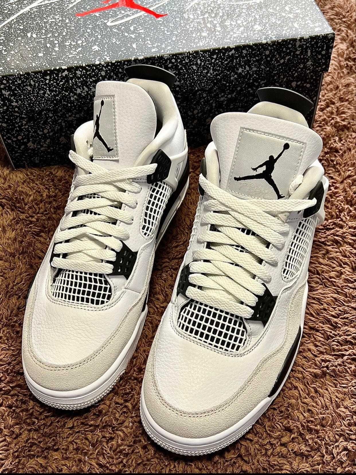 Nowe*Nike_Męskie_Jordan4_Biały*UnuseTrampki.41
