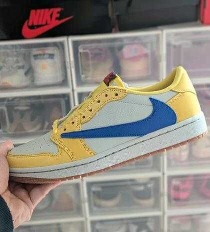 Travis Scott x air Jordan 1 low og wnms canary EU 42