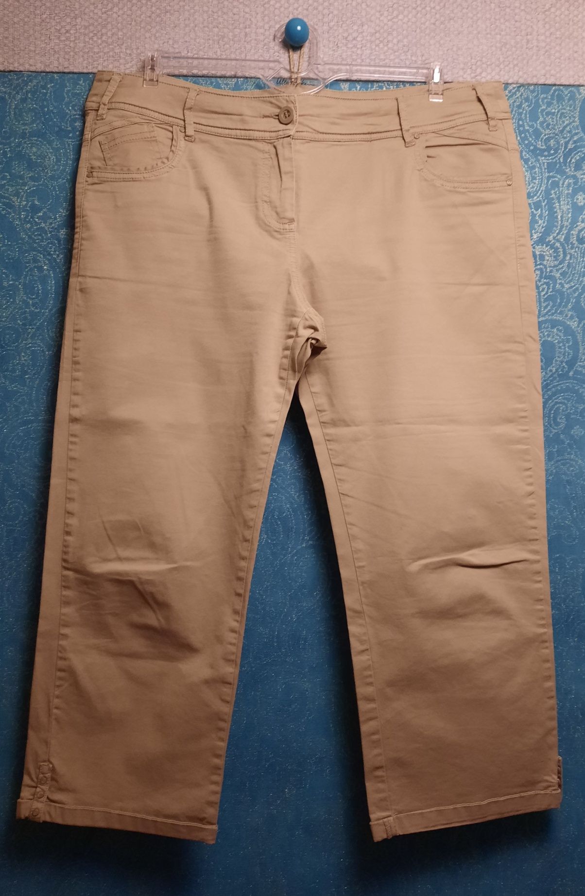 Beżowe spodnie Promod długość 3/4 L
