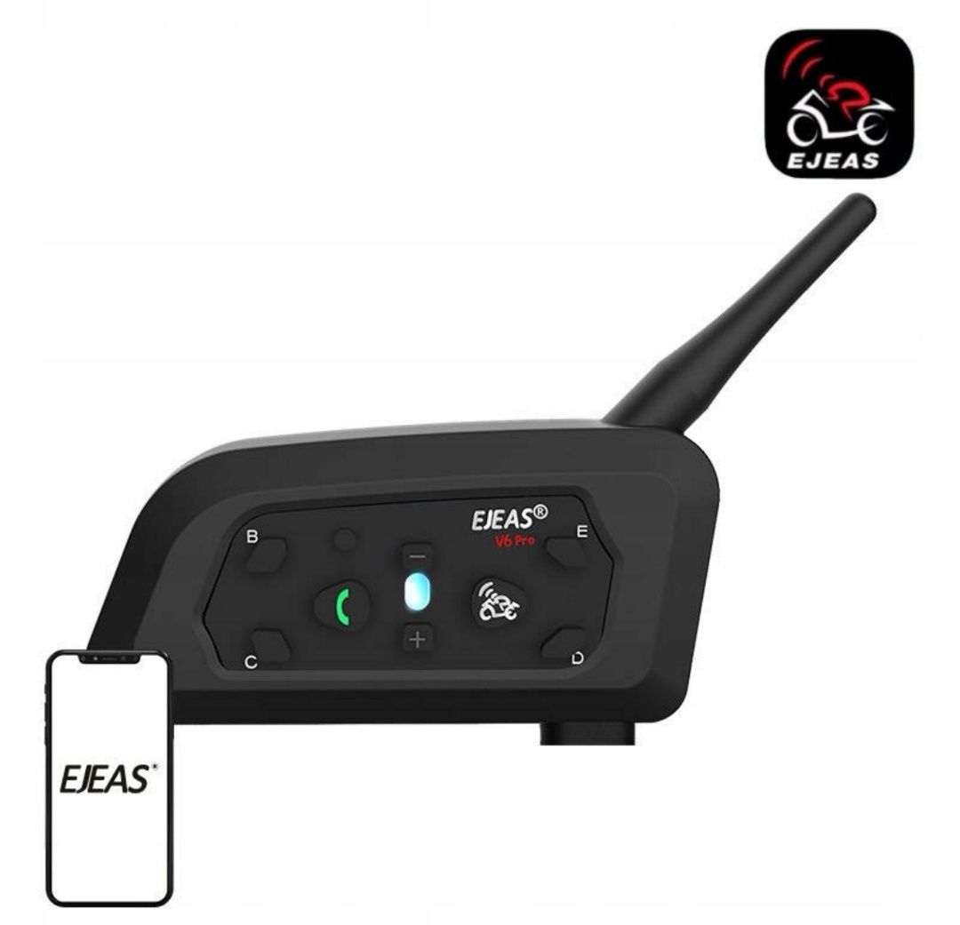 Nowy Interkom Motocyklowy EJEAS V6 Pro Bluetooth 1200m