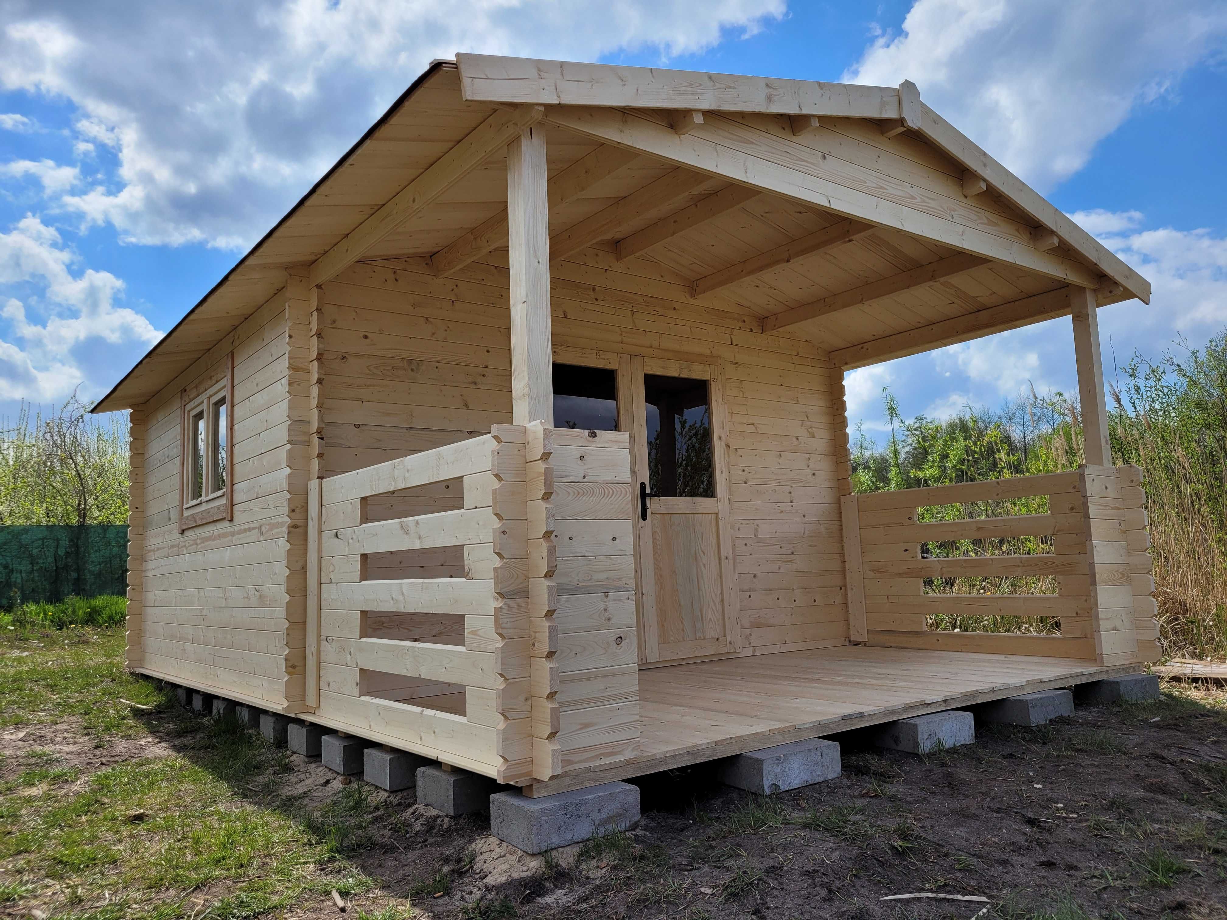Od RĘKI DOMEK letniskowy na działkę ROD*drewniany z TARASEM* 6x4*24 m2