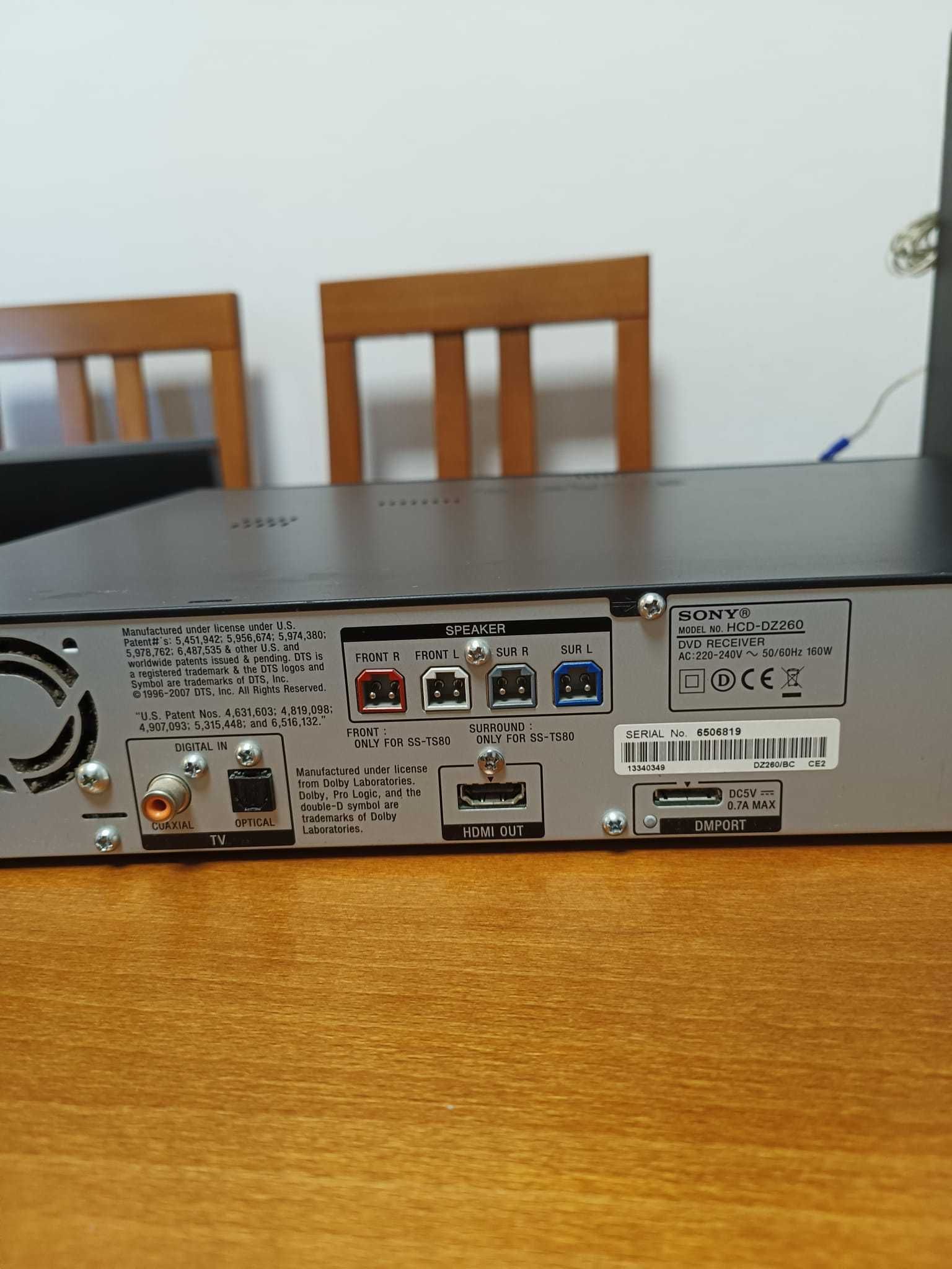 Home Theatre Sony DAV-DZ260 – Sistema 5.1 – 160W