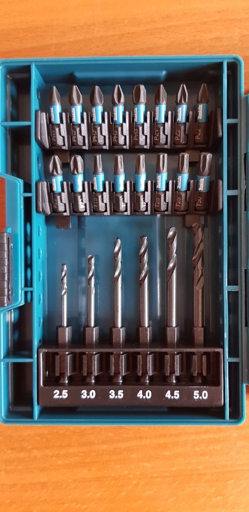 Zestaw Makita bity wiertła magnesy i nasadowe klucze