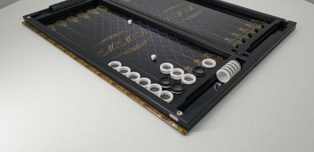 Нарды из стекла Хай-тек. Именной дизайн заказ. Подарок мужу. Art-limit