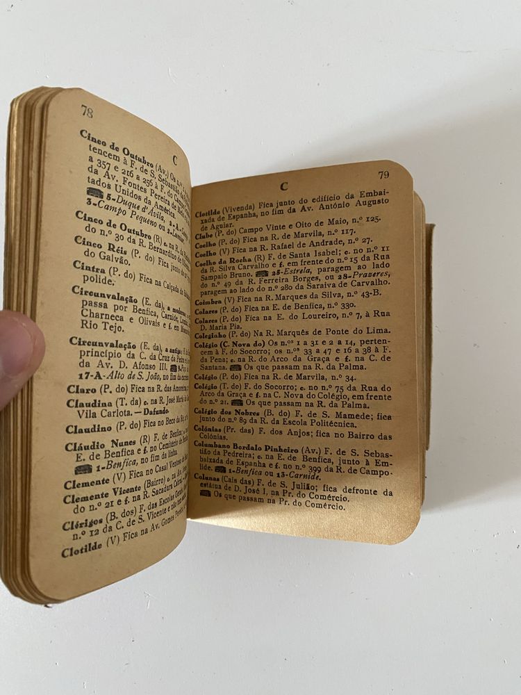 Livro antigo roteiro lisboa 1949