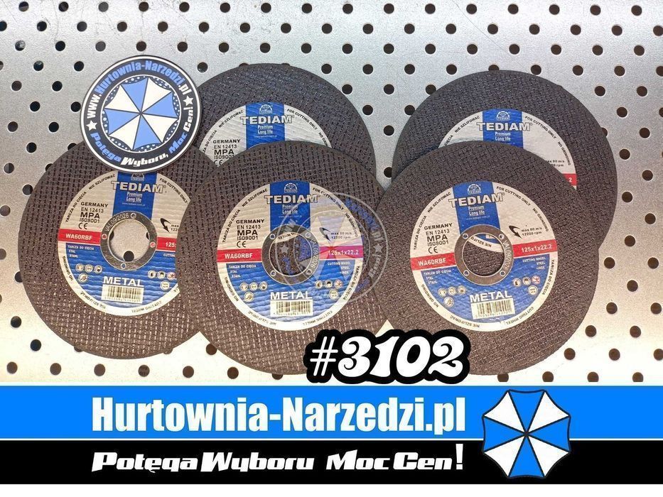 400 sztuk Tarcza do cięcia metalu 125x1,0mm tarcza do METALU 125mm