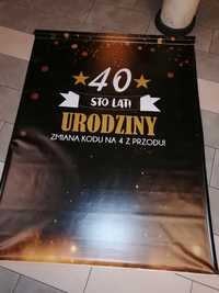 Tło fotograficzne - ścianka 40ste urodziny, czterdziestka