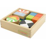 Zestaw Kolorowe Klocki Dla Dzieci Drewniane 24 Sztuki Masterkidz Monte