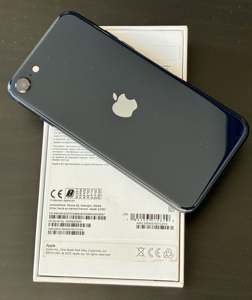 iPhone SE3 black 256GB Mode A2783