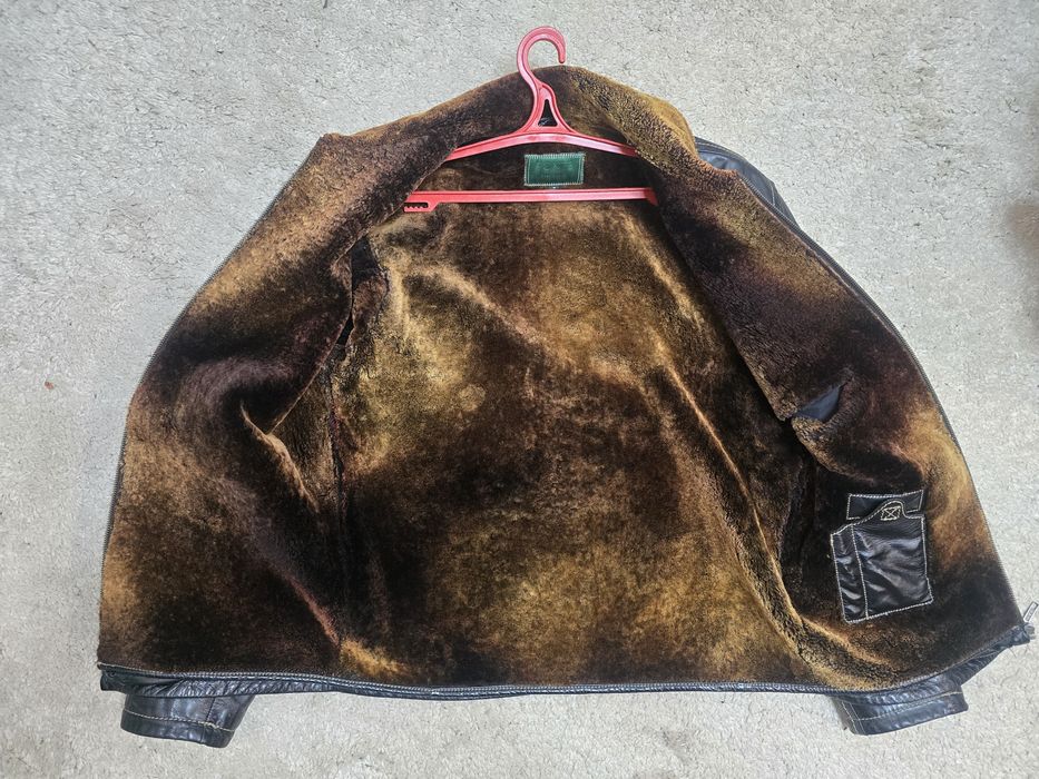 PONTE дубленка кажанная мужская на меху