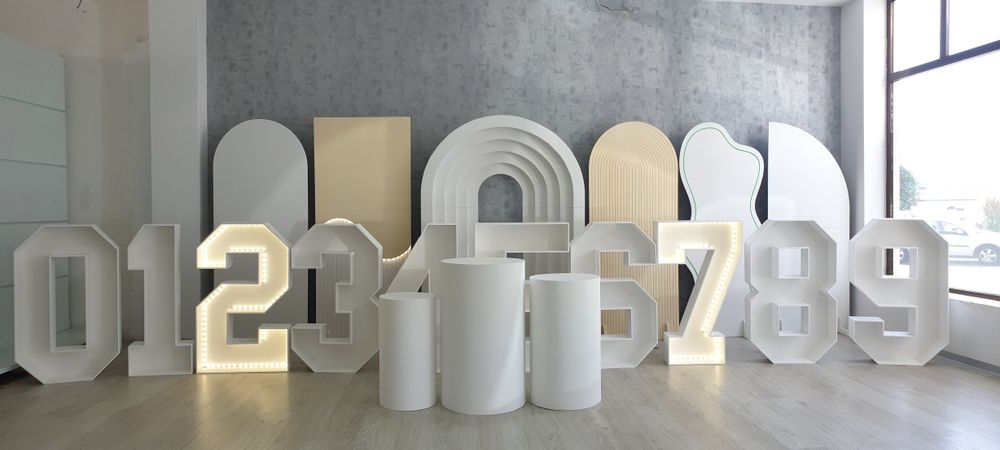 Decorações para festas e eventos. Módulos, Mesas e Painéis