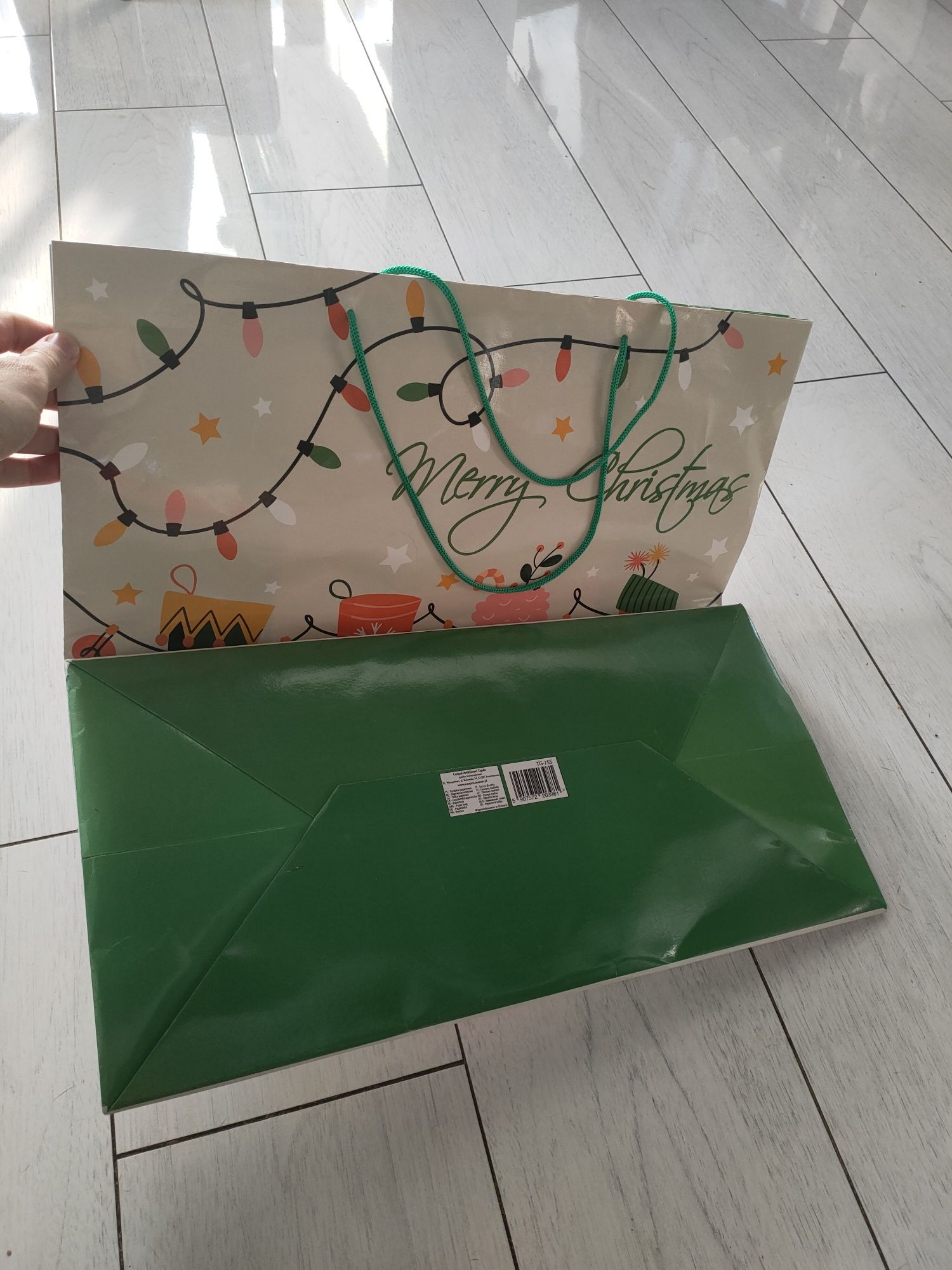 50x50cm duża torba prezentowa świąteczna