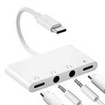 Adapter słuchawkowy  USB C Audio, 4 w 1 typu C