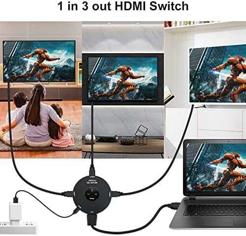 Novo! Divisor HDMI 4K, HDMI switch Splitter 1 saida e 3 entradas