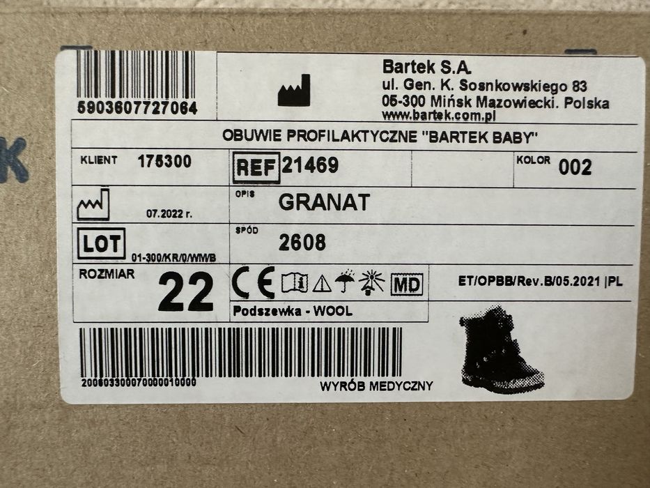Buciki zimowe Trzewiki BARTEK rozm 22