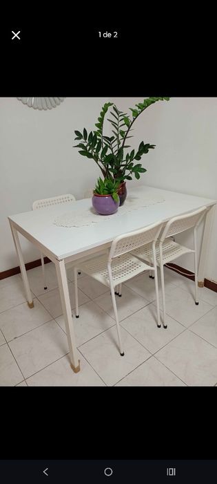 Mesa de refeição 128x77x76 s/cadeiras