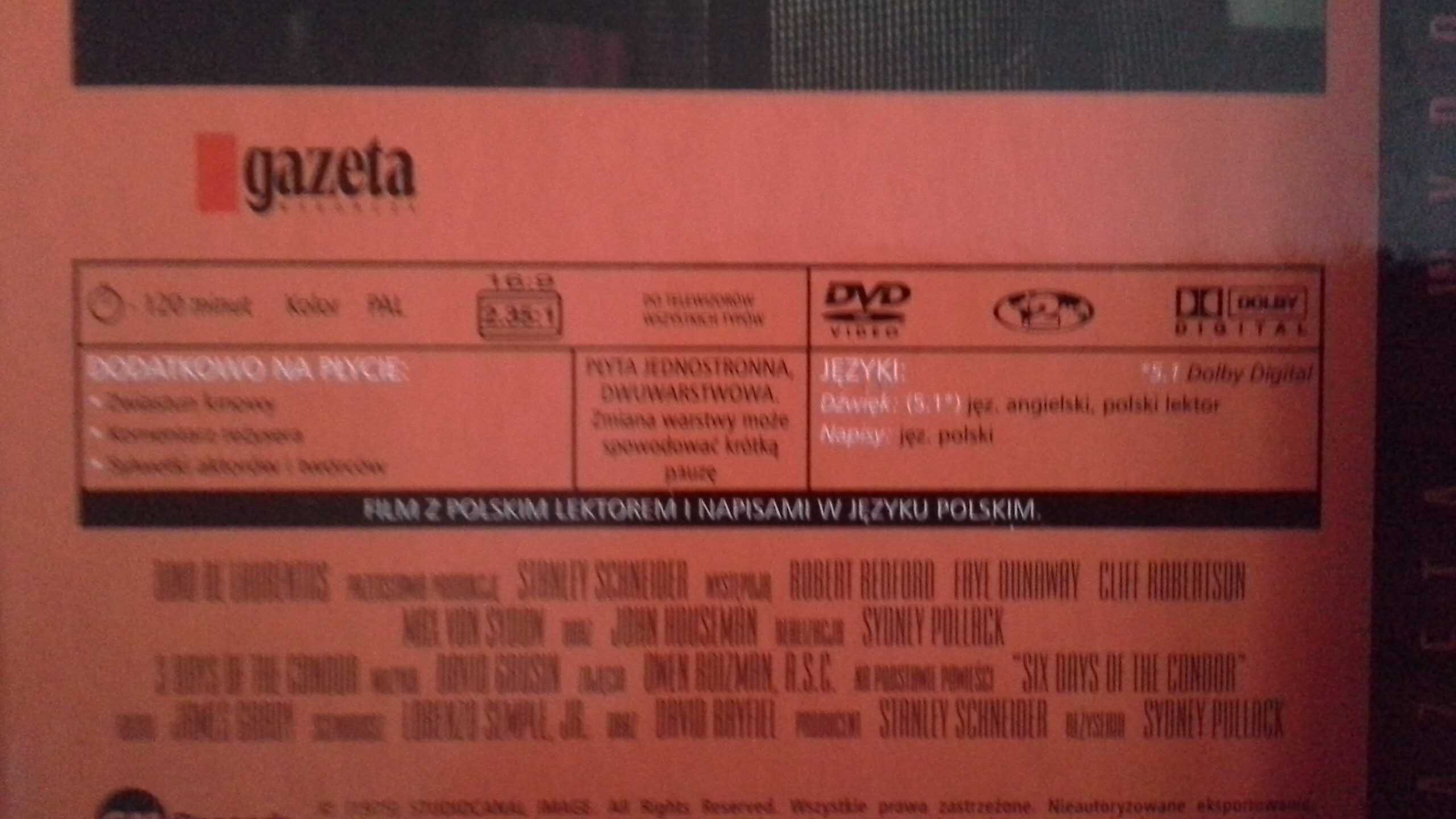 Trzy dni Kondora - film na DVD z książeczką - Nowe