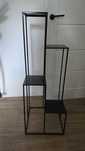 Kwietnik stalowy stylowy loft czarny 110 cm