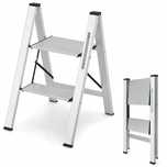 Drabina 2 stopnie, Costway aluminium, do 150 kg (200)