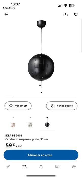 Candeeiro de suspenso Ikea PS2 2014