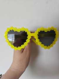 Okulary przeciwsłoneczne stokrotki serca 3-6 lat żółte