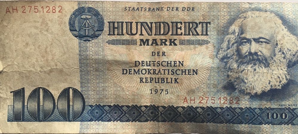 Nota Alemanha 100 Mark ano 1975
