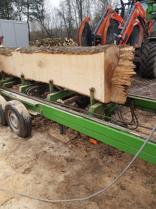 Tartak mobilny Tartak objazdowy Usługi trakiem mobilnym Tartak