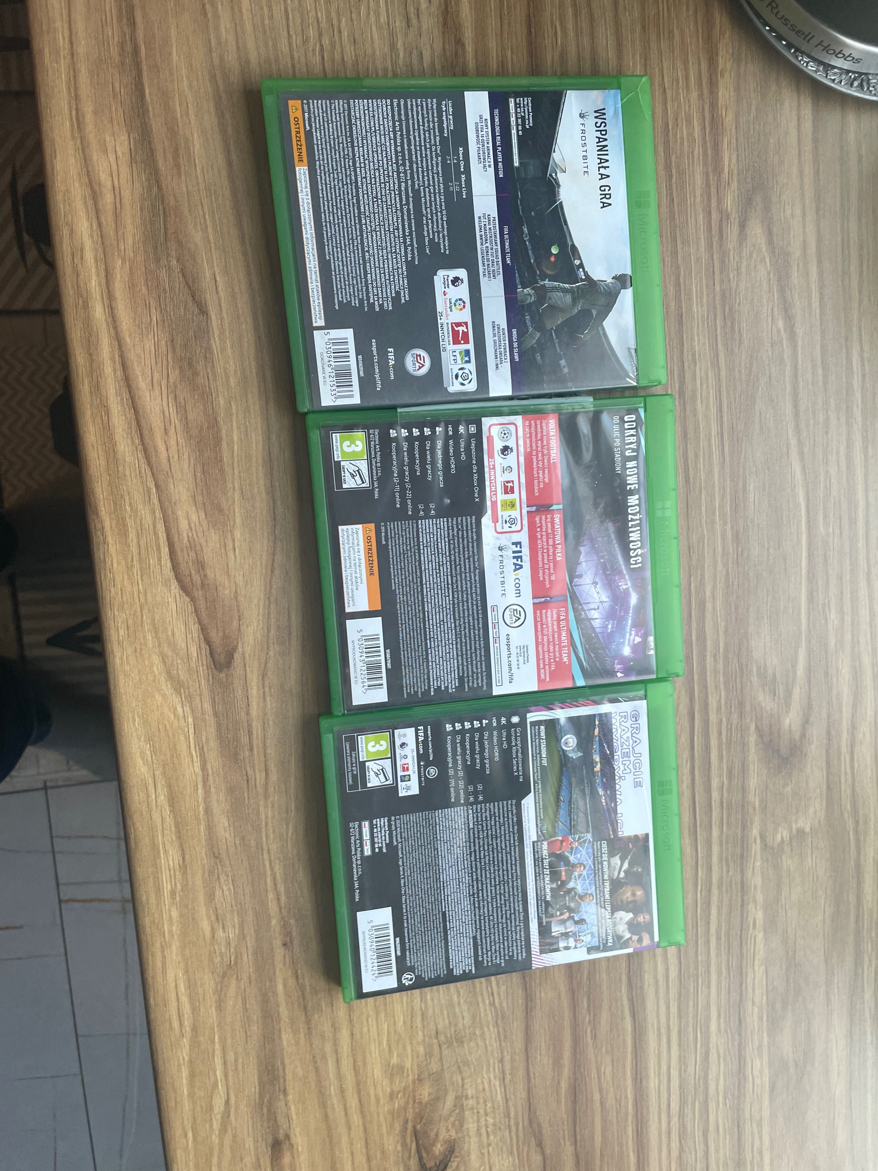 3x Gry Fifa Xbox One 18/20/21 Komplet 60zl/Wys!