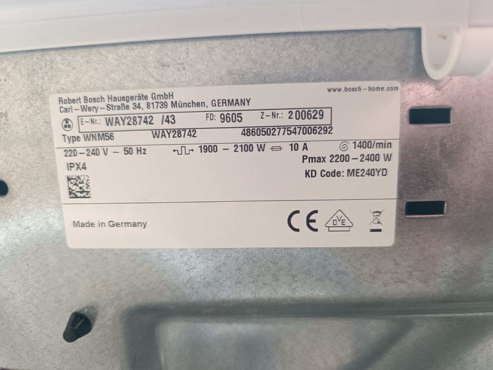 Пральна машина Bosch Home Professional