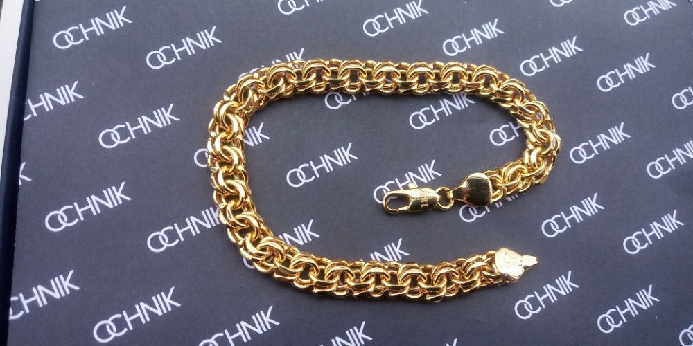 Złota bransoletka galibardi,pozłacana bransoletka galibardi,złoto,750p