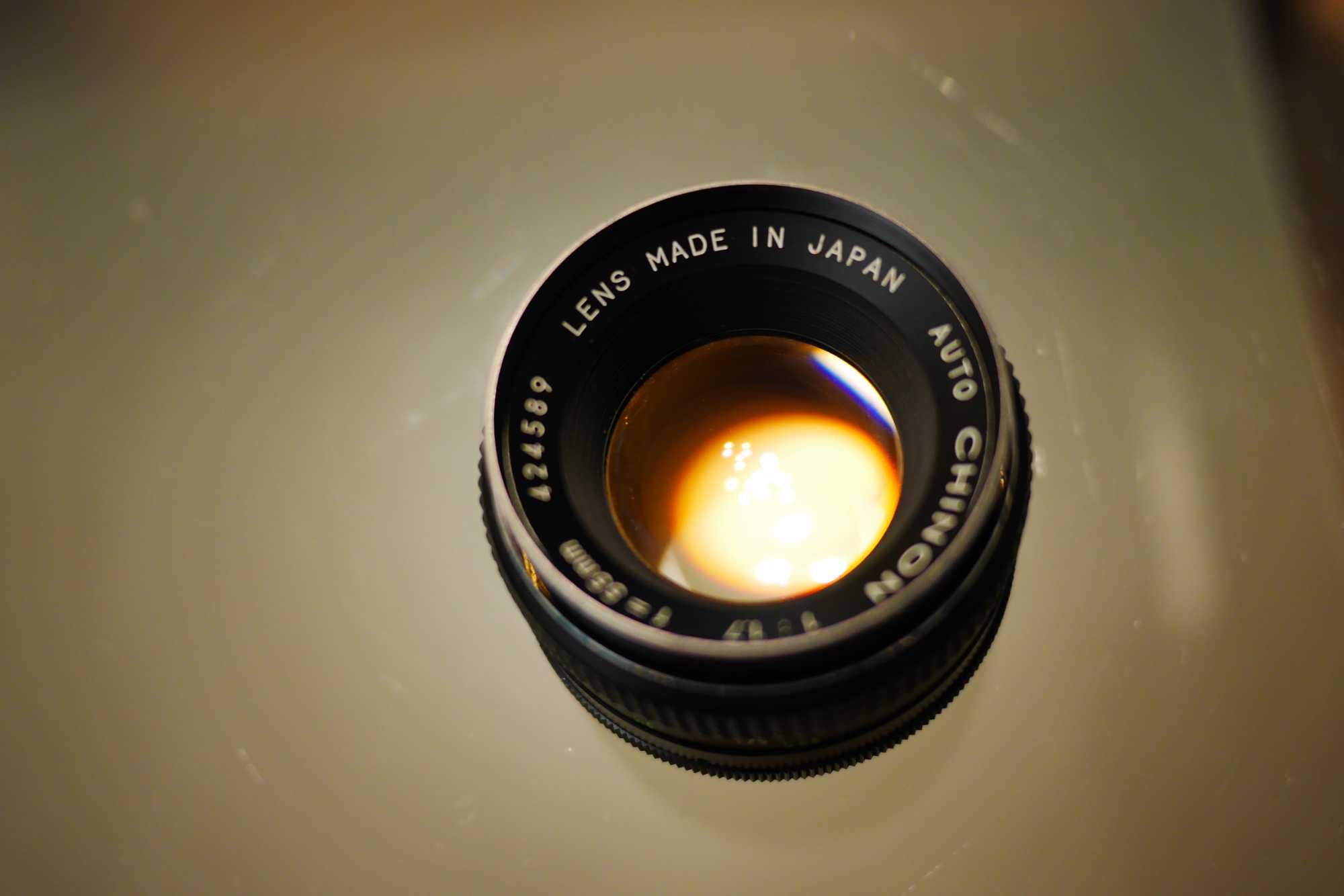 Auto Chinon 55mm f/1,7 Made in Japan. GRATIS Zenit!