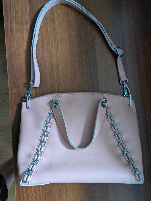 сумка жіноча шкіряна, колір пудра