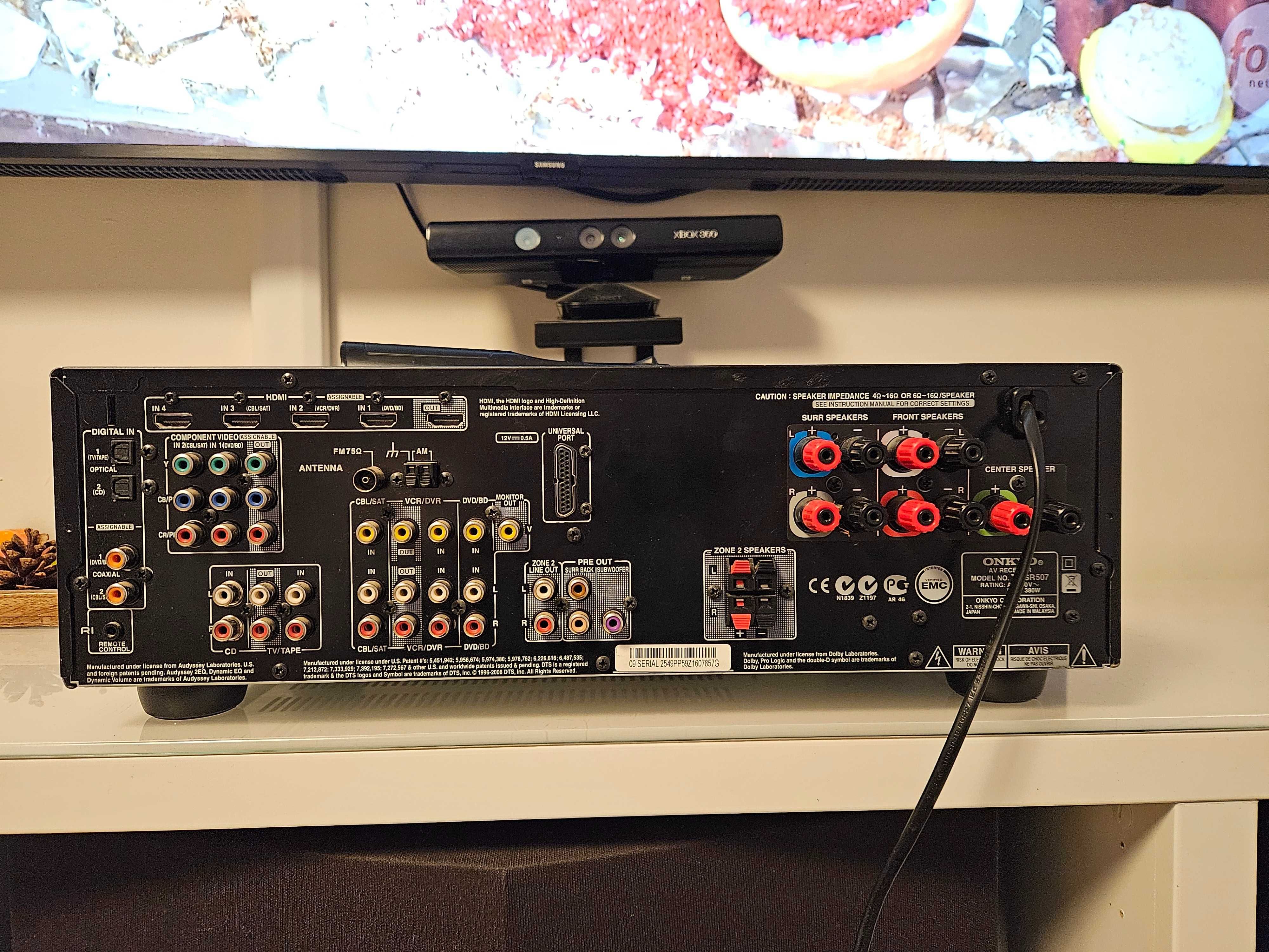 OKAZJA wzmacniacz amplituner hdmi kino stereo Onkyo tx sr 507  mocny