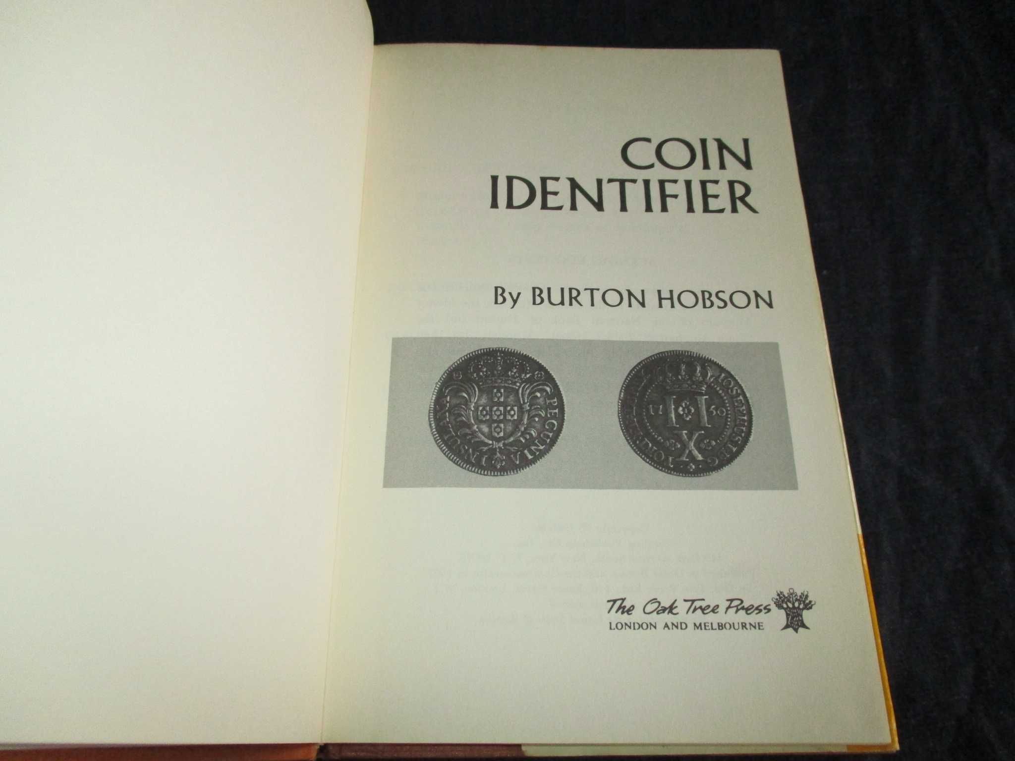 Livro Coin Identifier Burton Hobson Numismática