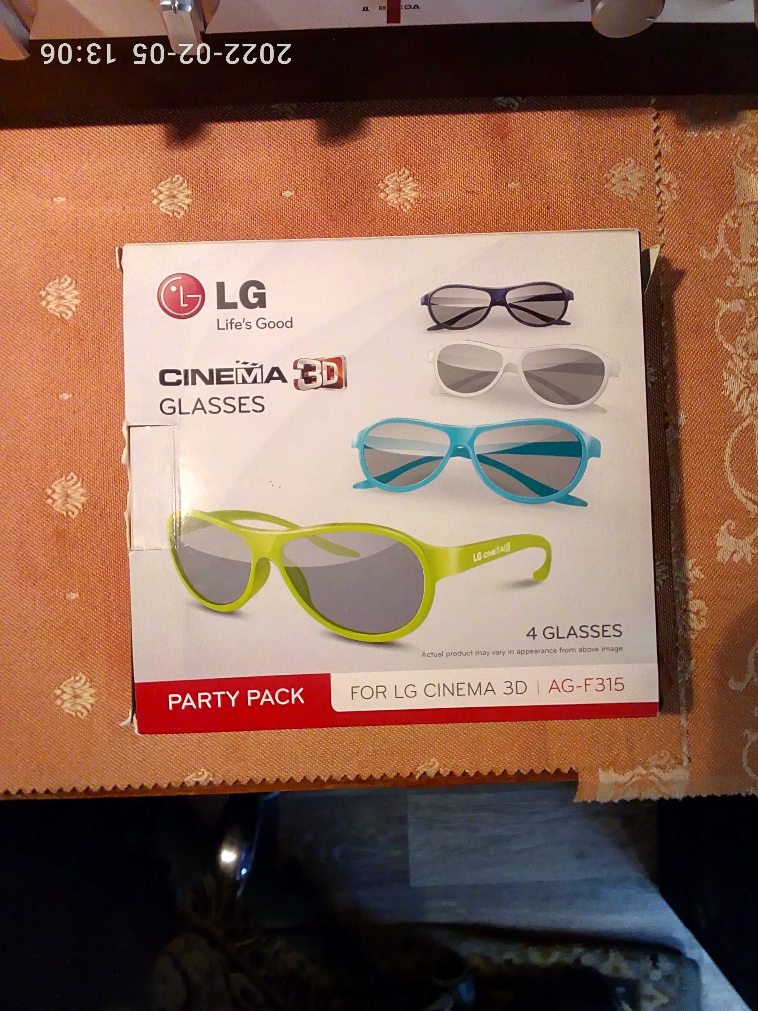 Новые 3D очки LG Party Pack AG-F315. Цена за 1 шт.