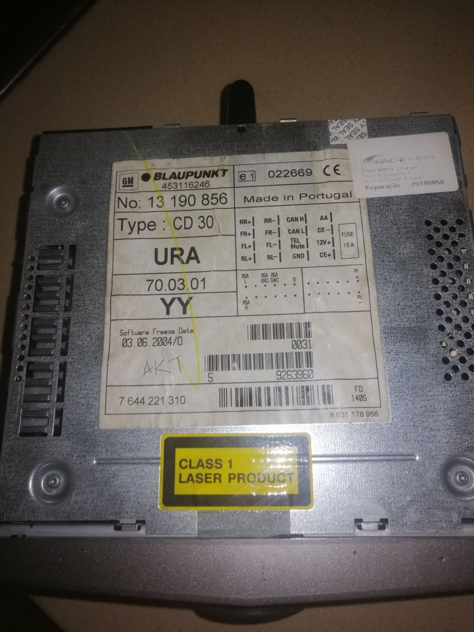 Auto Rádio Blaupunkt CD 30