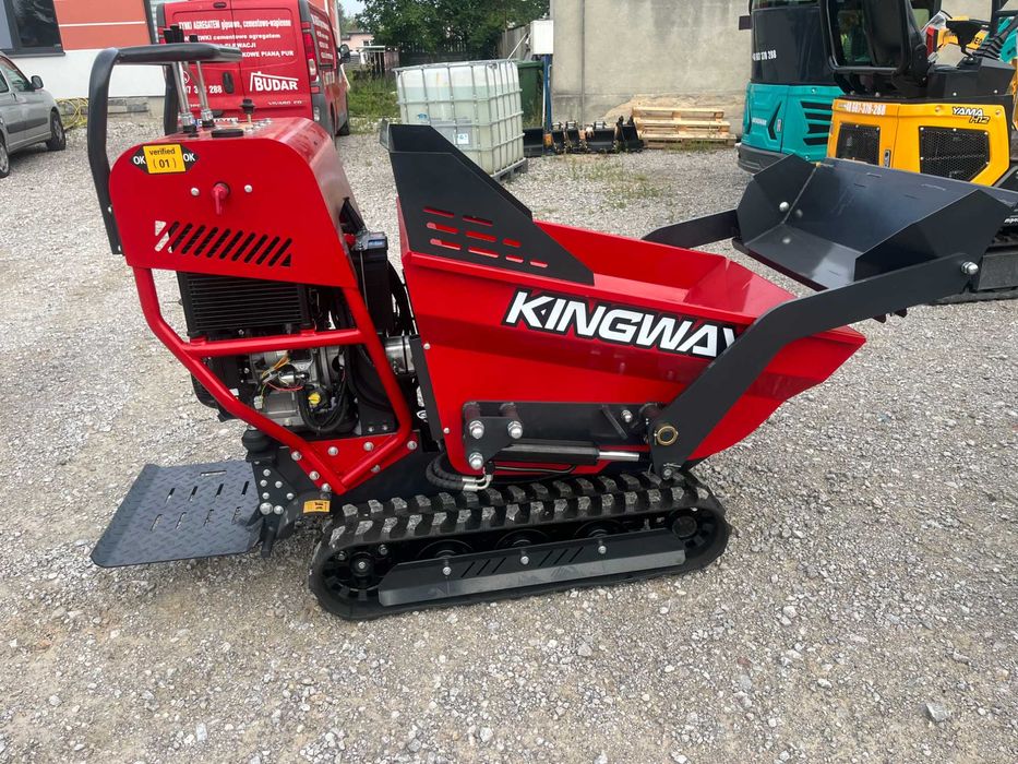 Taczka Wozidło Gąsiennicowa spalinowa z ładowaczem czołowym