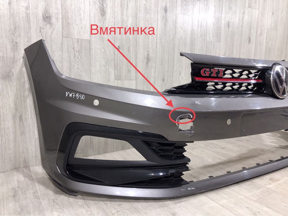 Бампер передний vw POLO 6 GTI / 2017 2018 2019 2020 г./ передній