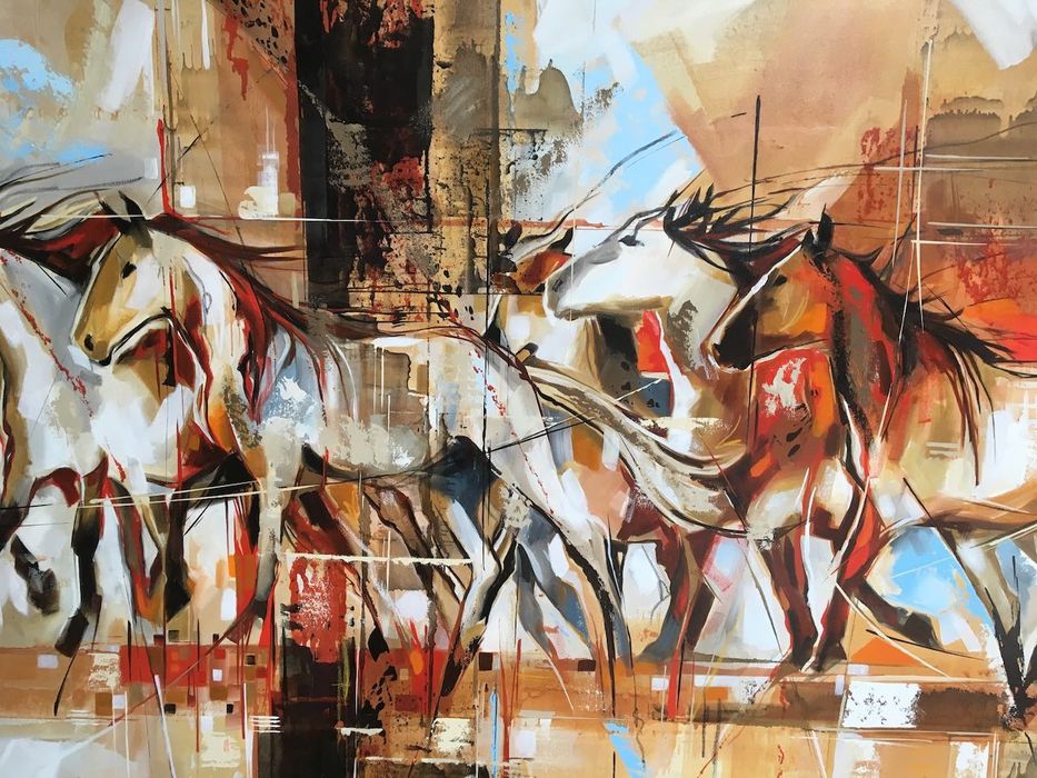 Quadro a óleo da pintora Raquel Martins (130x100cm)